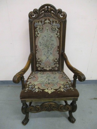 2506-Kreslo barokni styl 1910 rucni latka  -  5 500 kc 